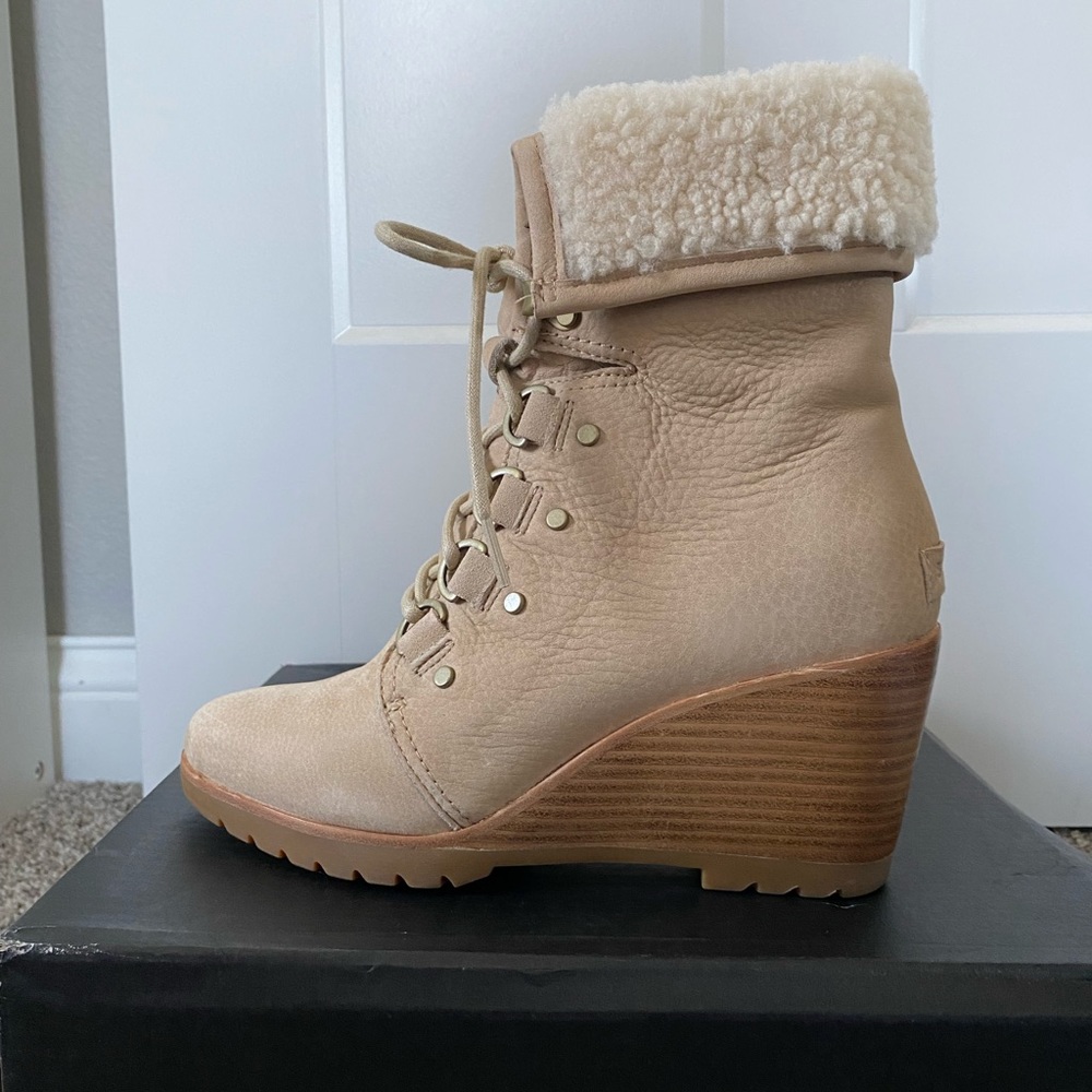 Sorel After Hours Lace Shearling Boot